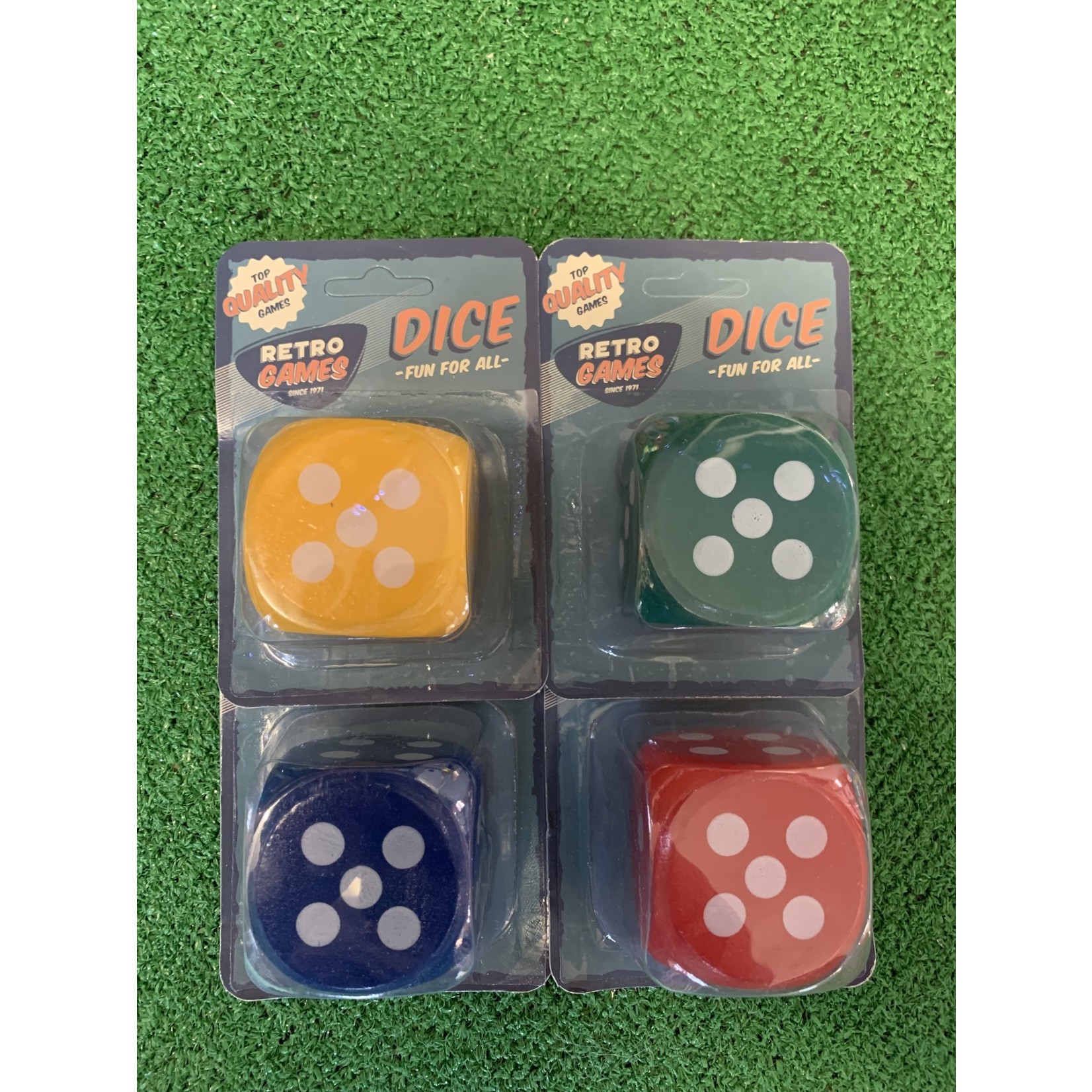 Retro Games Wooden Coloured Dice - Large