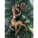 Copper Glittered Stag Tree Decoration - A