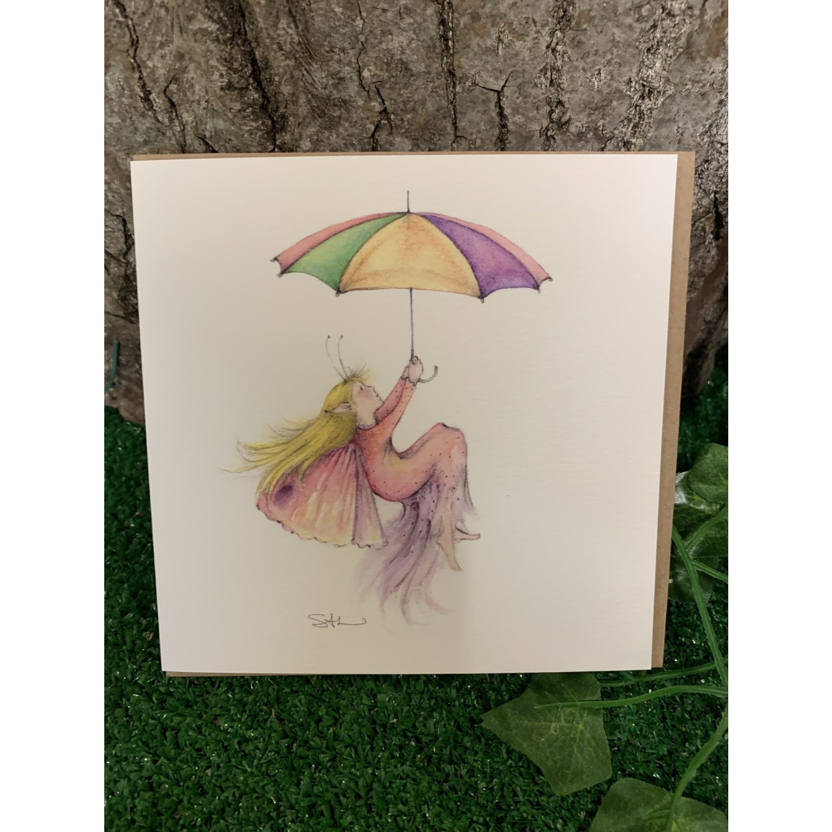 Moongazer Cards Raindrop Faeries Greeting Card