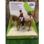 Papo Papo - Walking Horse with Riding Girl Gift Set