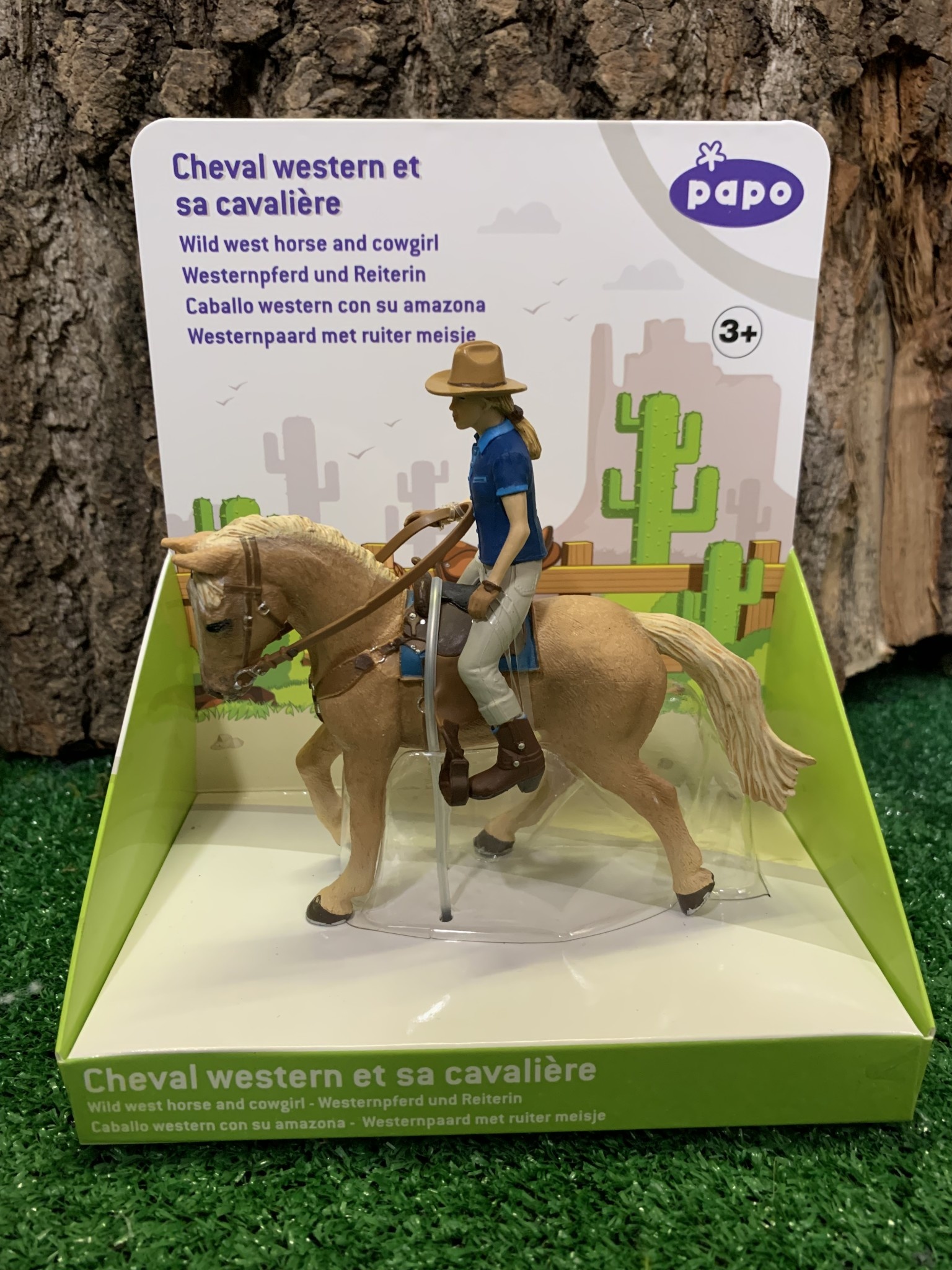 Figurines cheval et cavalière : Kit d'équitation western Horse