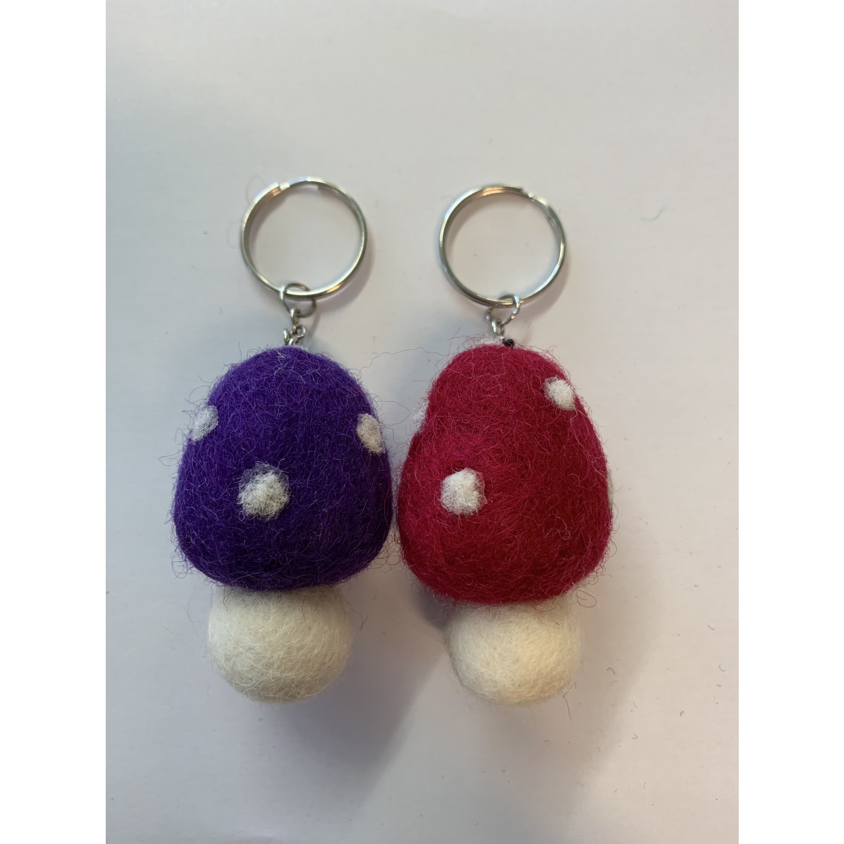 Fairfelt Felt Toadstool Keyring Fair Trade - Assorted