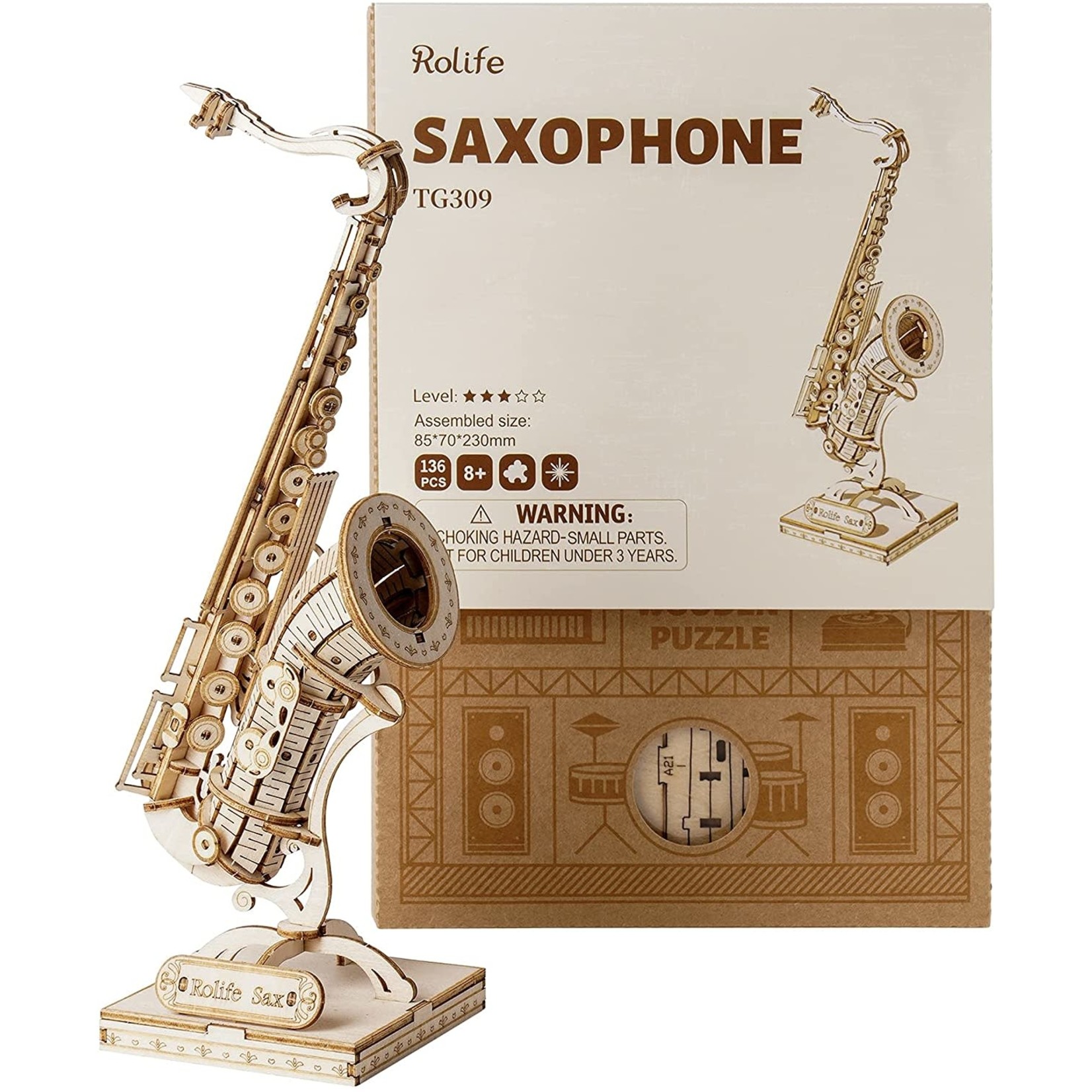 Rolife Rolife Saxophone TG309 - 3D Wooden Puzzle