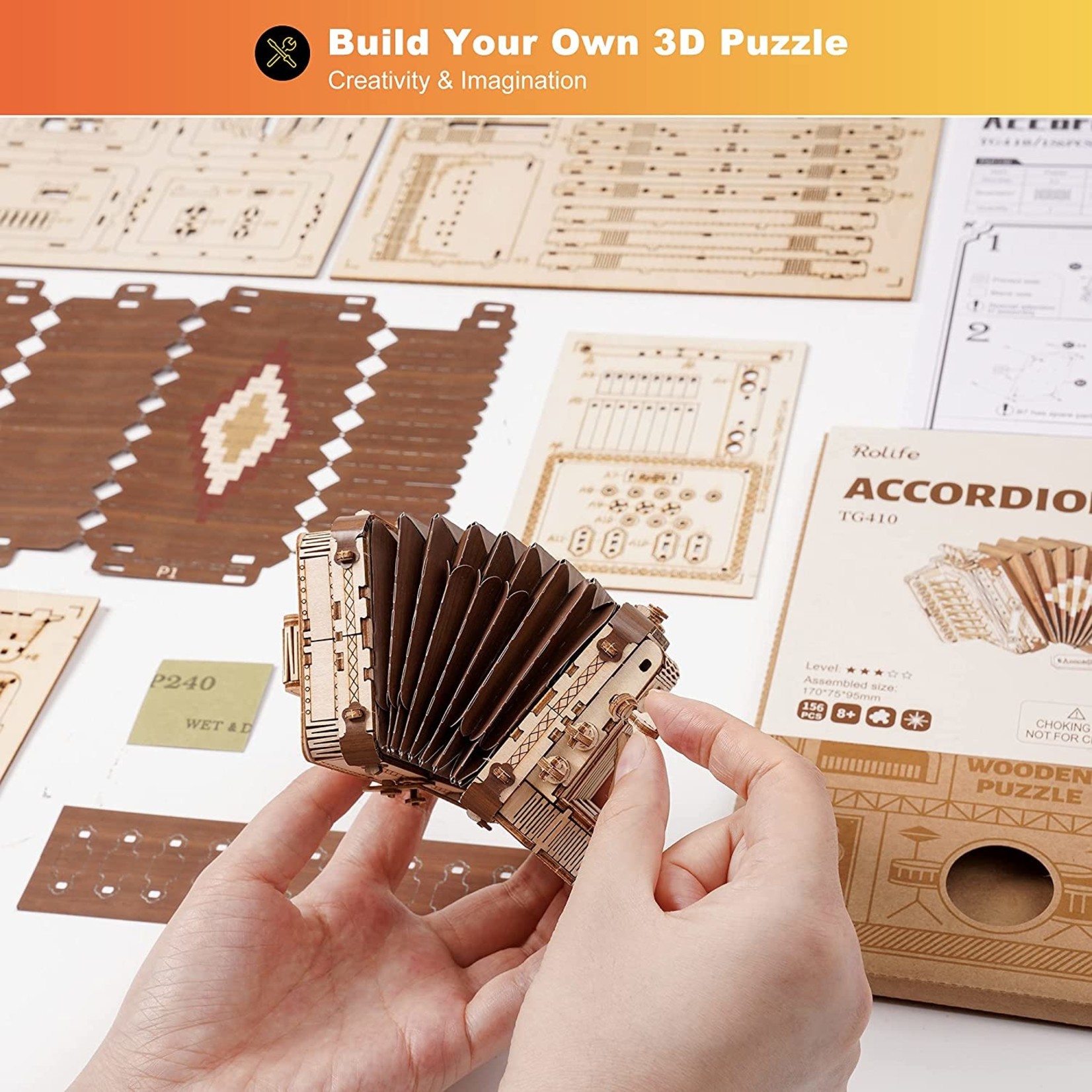 Rolife Rolife Accordion TG410 - 3D Wooden Puzzle