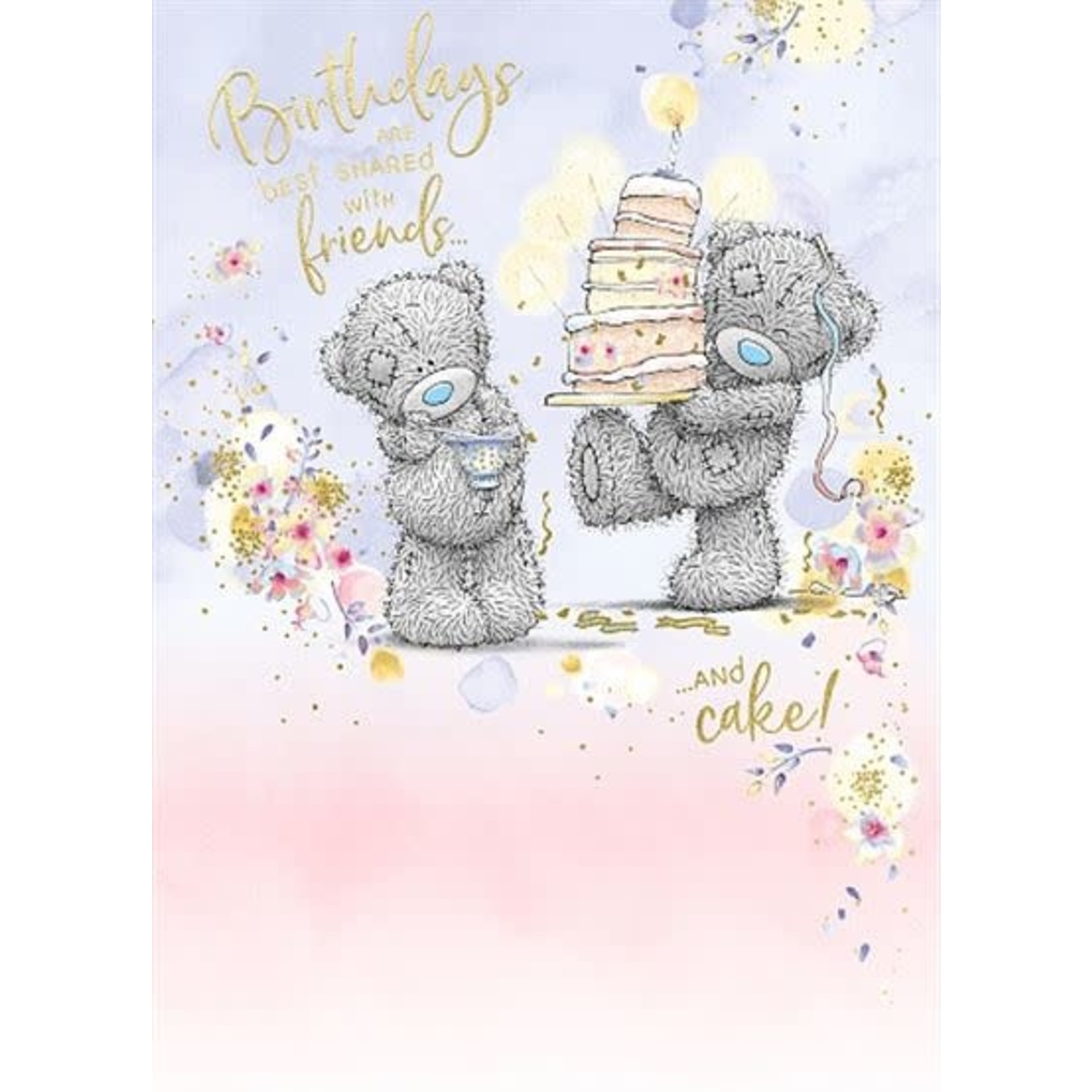 Me to You Bears with Birthday Cake Card