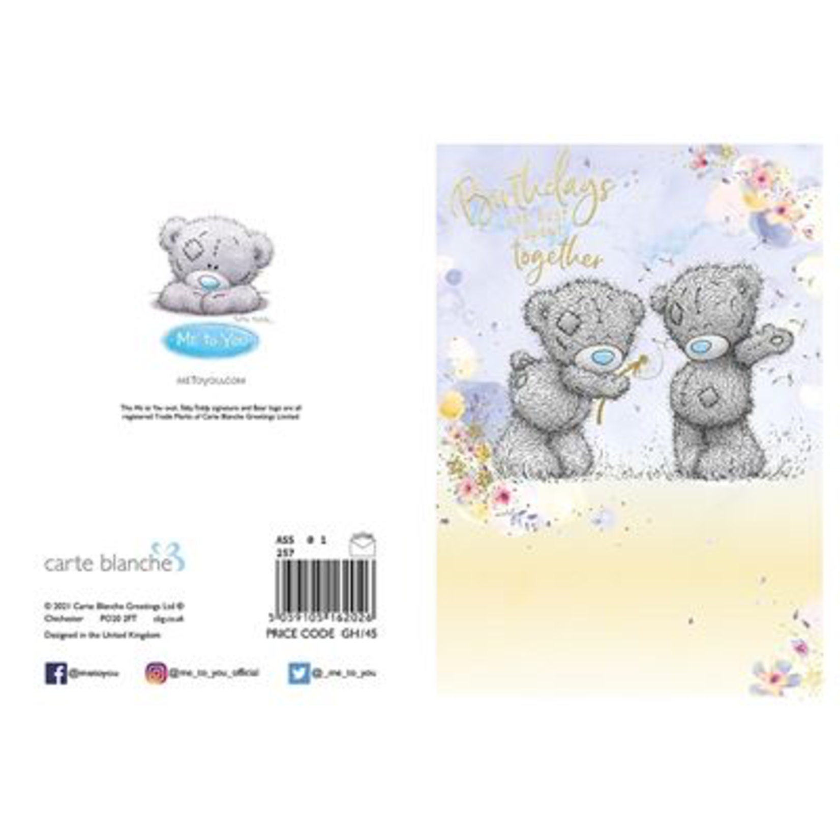 Me to You Bears with Dandelion Birthday Card