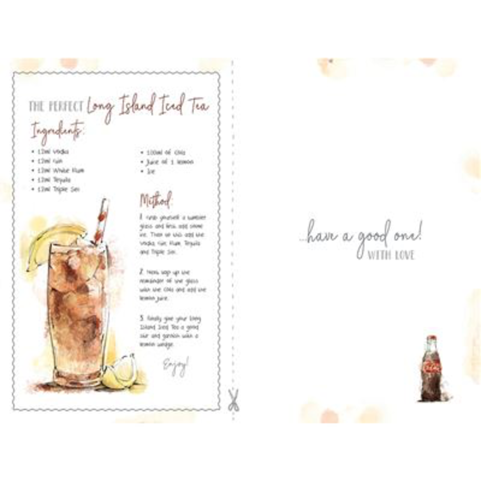 Wishing Well Studios Birthday Long Island Iced Tea Greeting Card