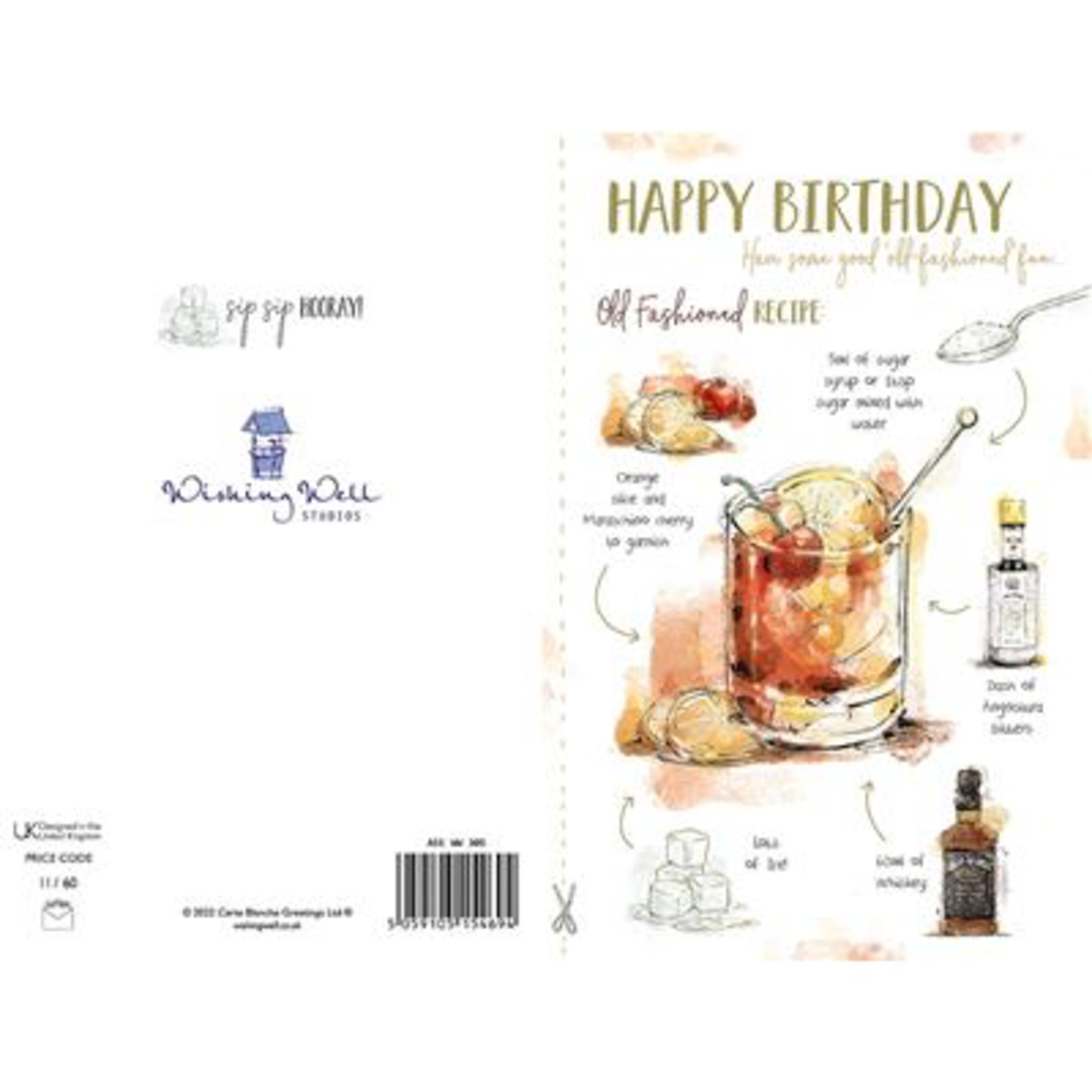 Wishing Well Studios Birthday Old Fashioned Greeting Card