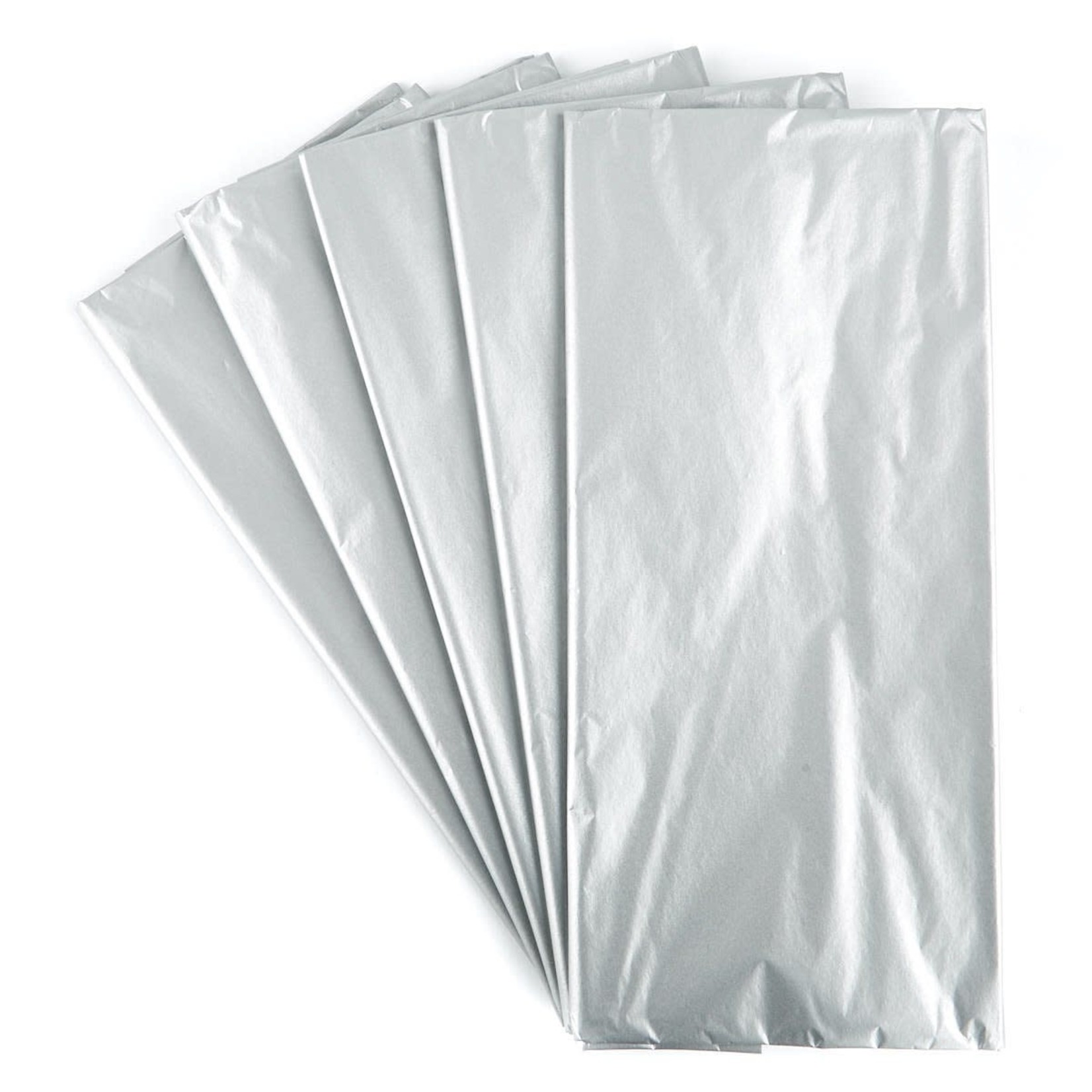 County Stationery Metallic Tissue Paper - Silver  - 5 sheets