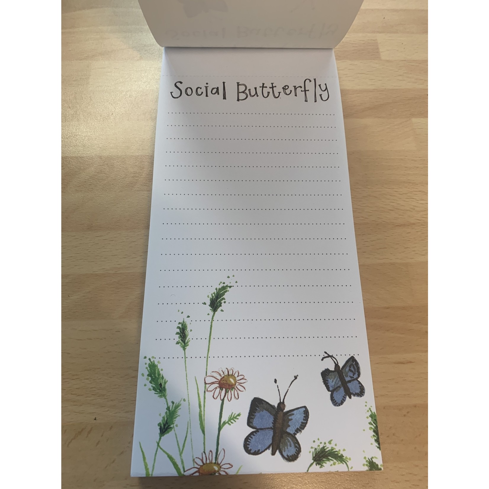 Alex Clark Magnetic Notepad - To Do List For a Social Butterfly (CG)