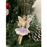 Gisela Graham Resin Winter Dreams Fairy - Arm Up Hanging Decoration