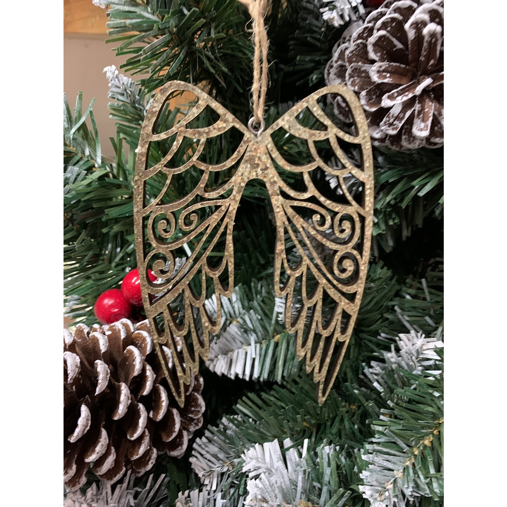 Heaven Sends Glittery Angel Wing Hanging Decorations