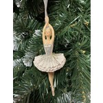 Gisela Graham White Resin Ballerina Arms Up Hanging Decoration