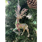 Clear Lustre Acrylic Deer Tree Decoration - B