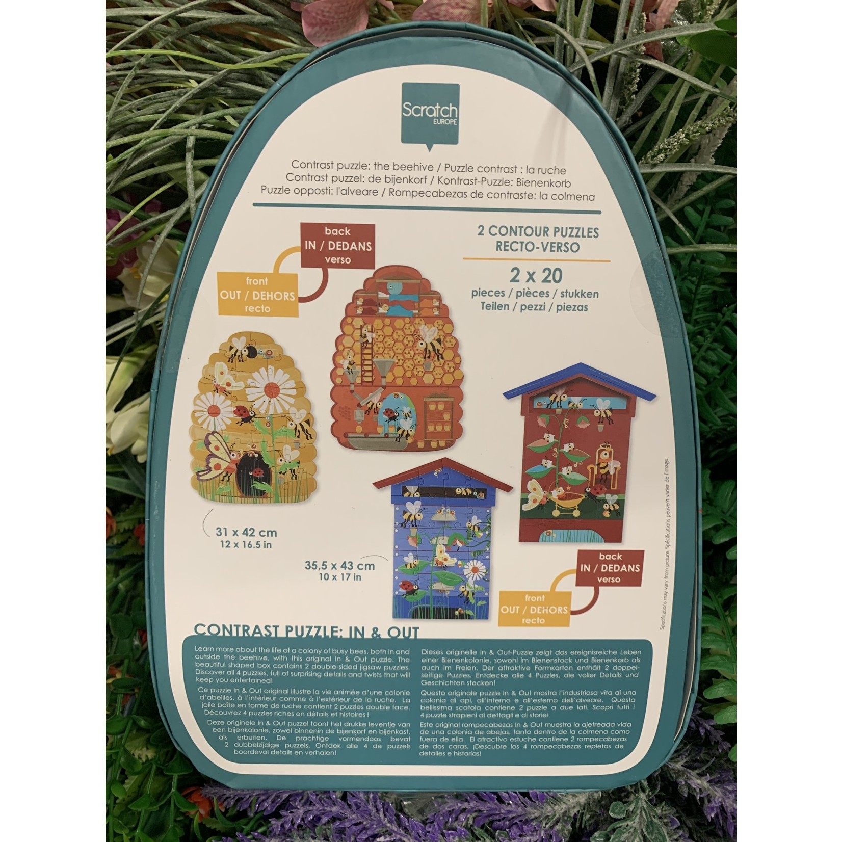 2 Sided BEE In Out Puzzles 2x20pcs Celebrations and Toys