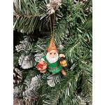 Gisela Graham Resin Dwarf with Basket Hanging Decoration