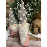 Shudehill Giftware Pink & Grey Spotty Tall Gonk