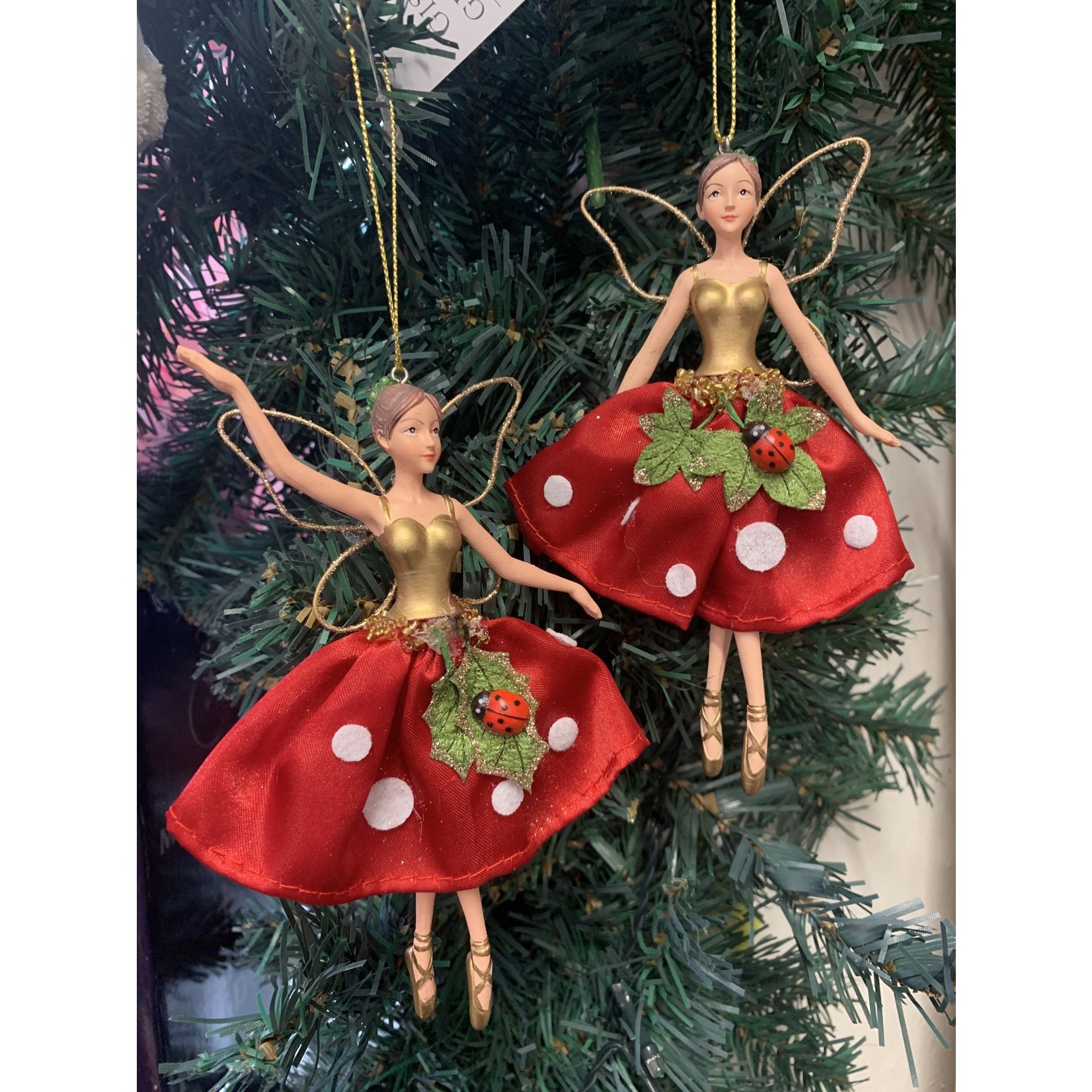 Gisela Graham Resin & Fabric Toadstool Fairy (2 designs to pick from)