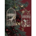 Gold Wire Bird in Cage Decoration ( 2 designs to pick from )