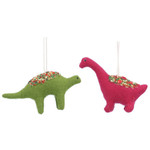 Fabric Beaded Dinosaur Decoration ( 2 designs to pick from )