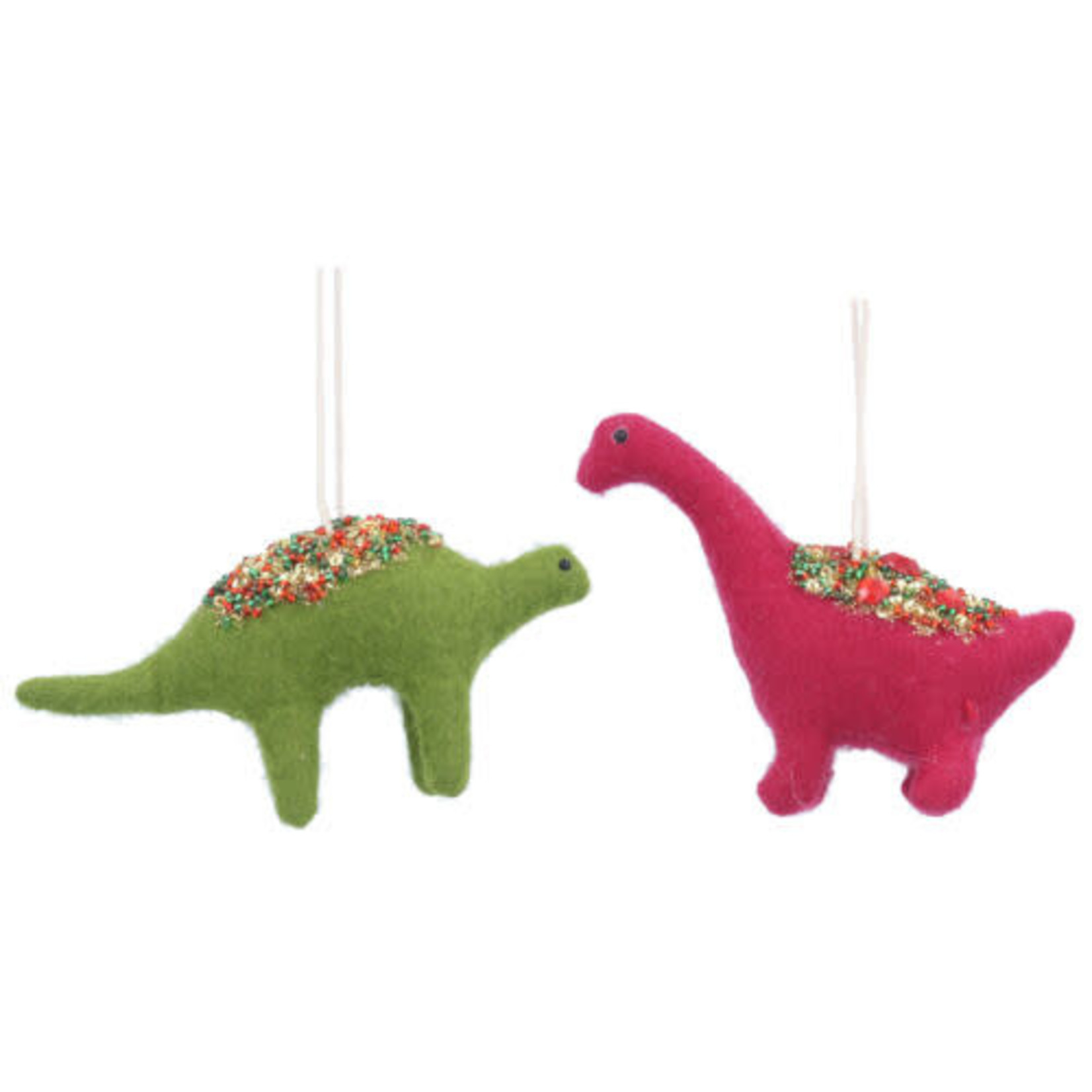 Fabric Beaded Dinosaur Decoration ( 2 designs to pick from )