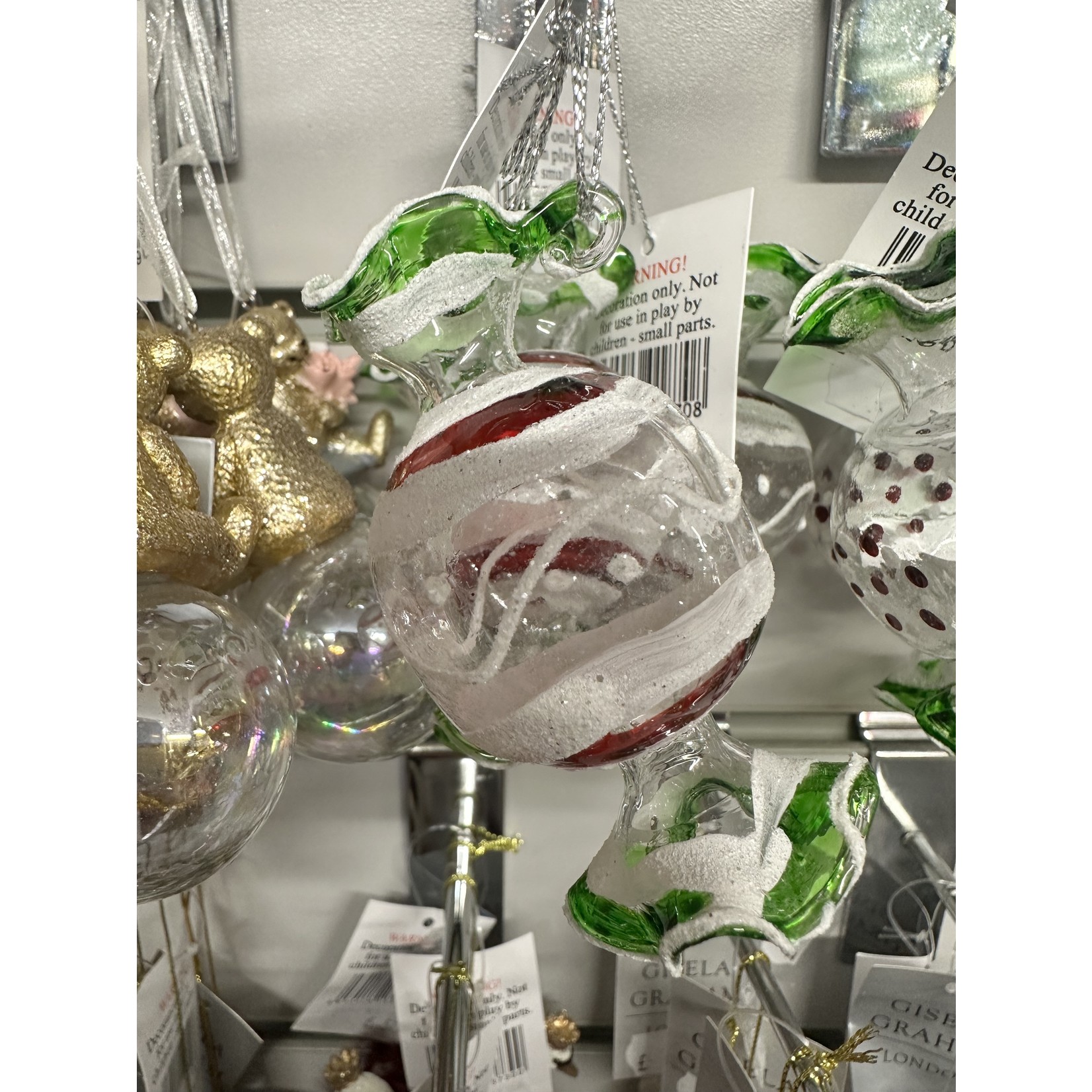 Glass Sweetie Christmas Decoration ( 4 designs to pick from )