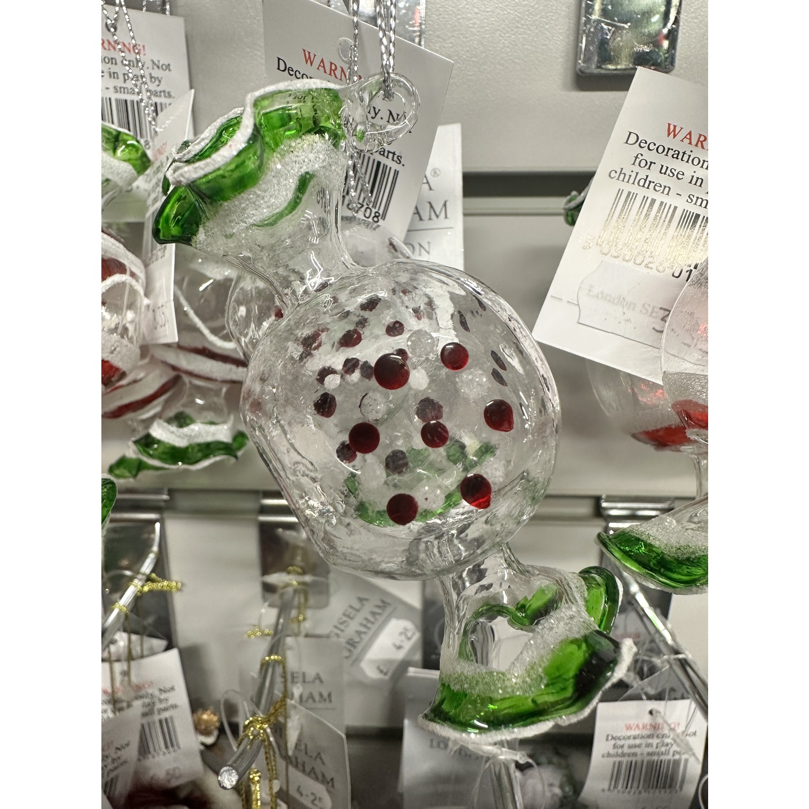 Glass Sweetie Christmas Decoration ( 4 designs to pick from )