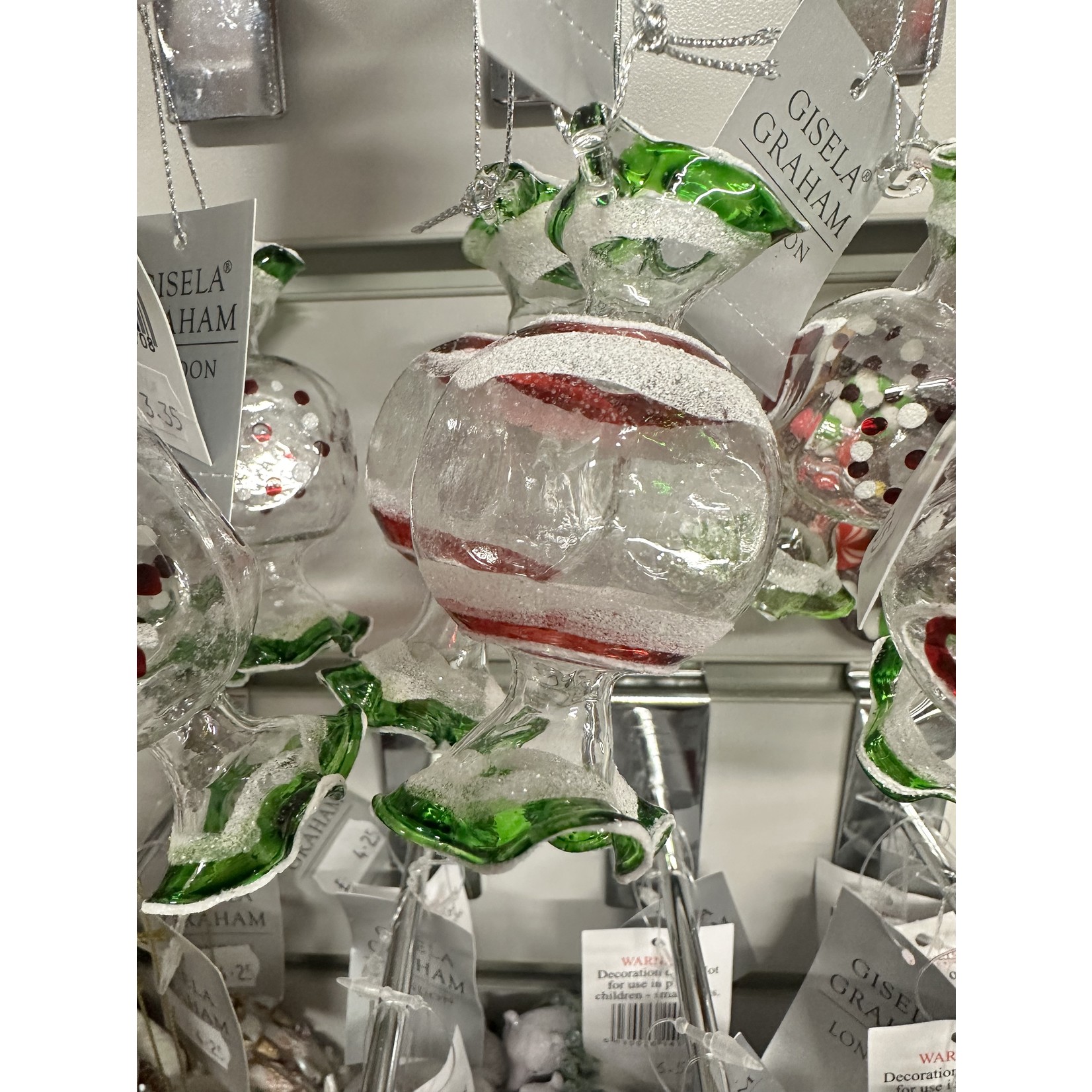 Glass Sweetie Christmas Decoration ( 4 designs to pick from )