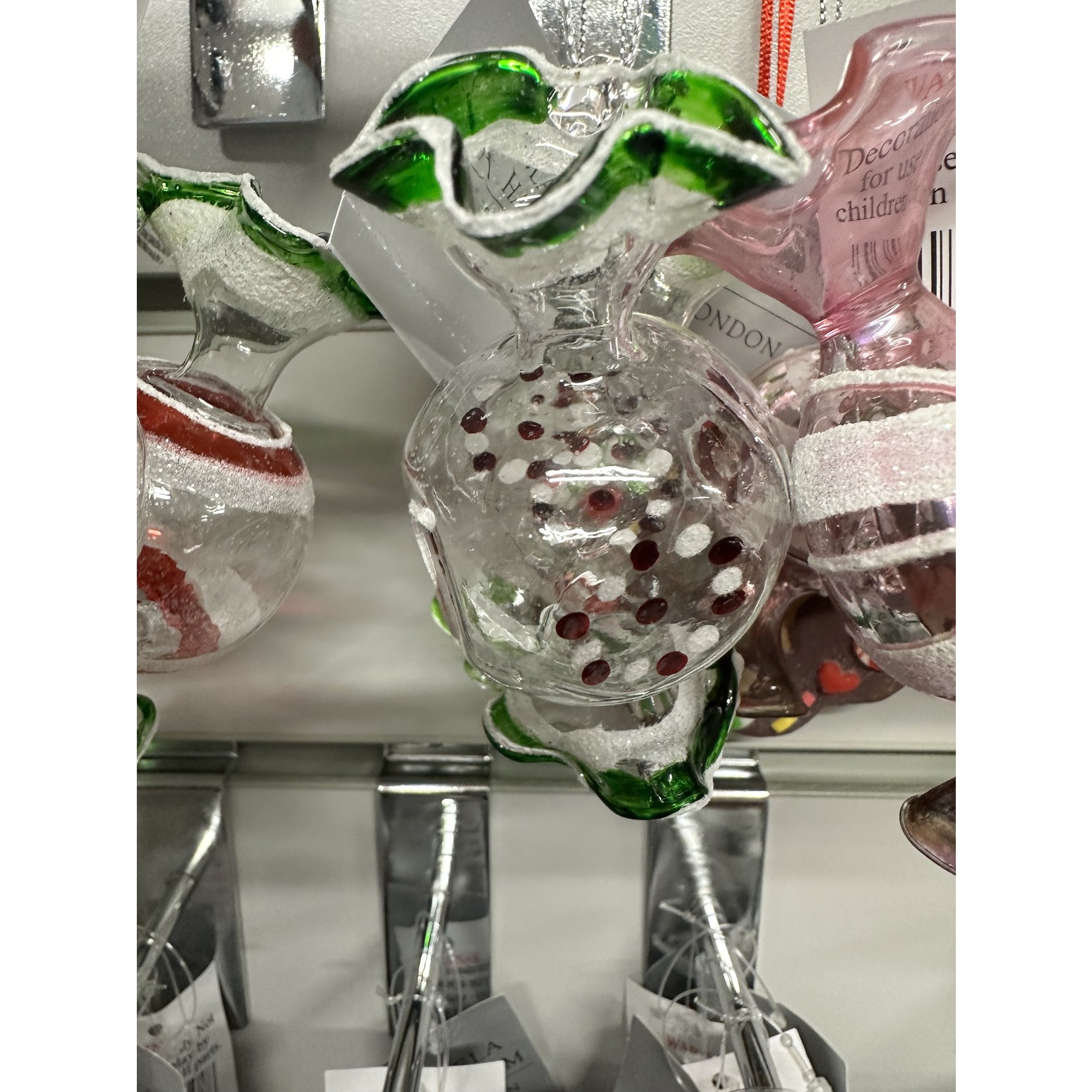 Glass Sweetie Christmas Decoration ( 4 designs to pick from )