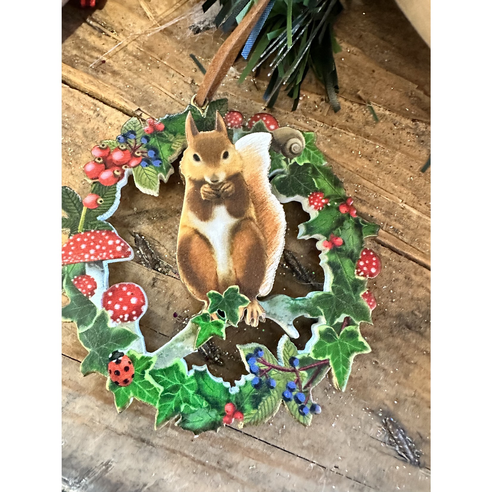 Fretwork Woodland Animals in Wreath Decoration ( 5 designs to pick from )