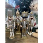 Gold  & Silver Wood Nutcracker Decoration ( 4 designs to pick from )