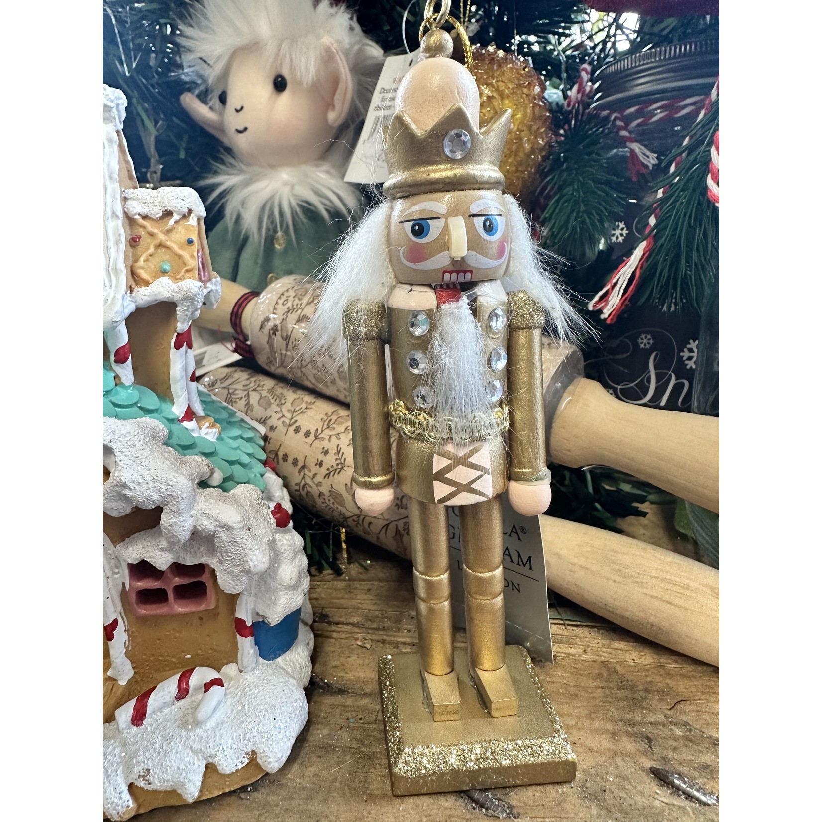 Gold  & Silver Wood Nutcracker Decoration ( 4 designs to pick from )