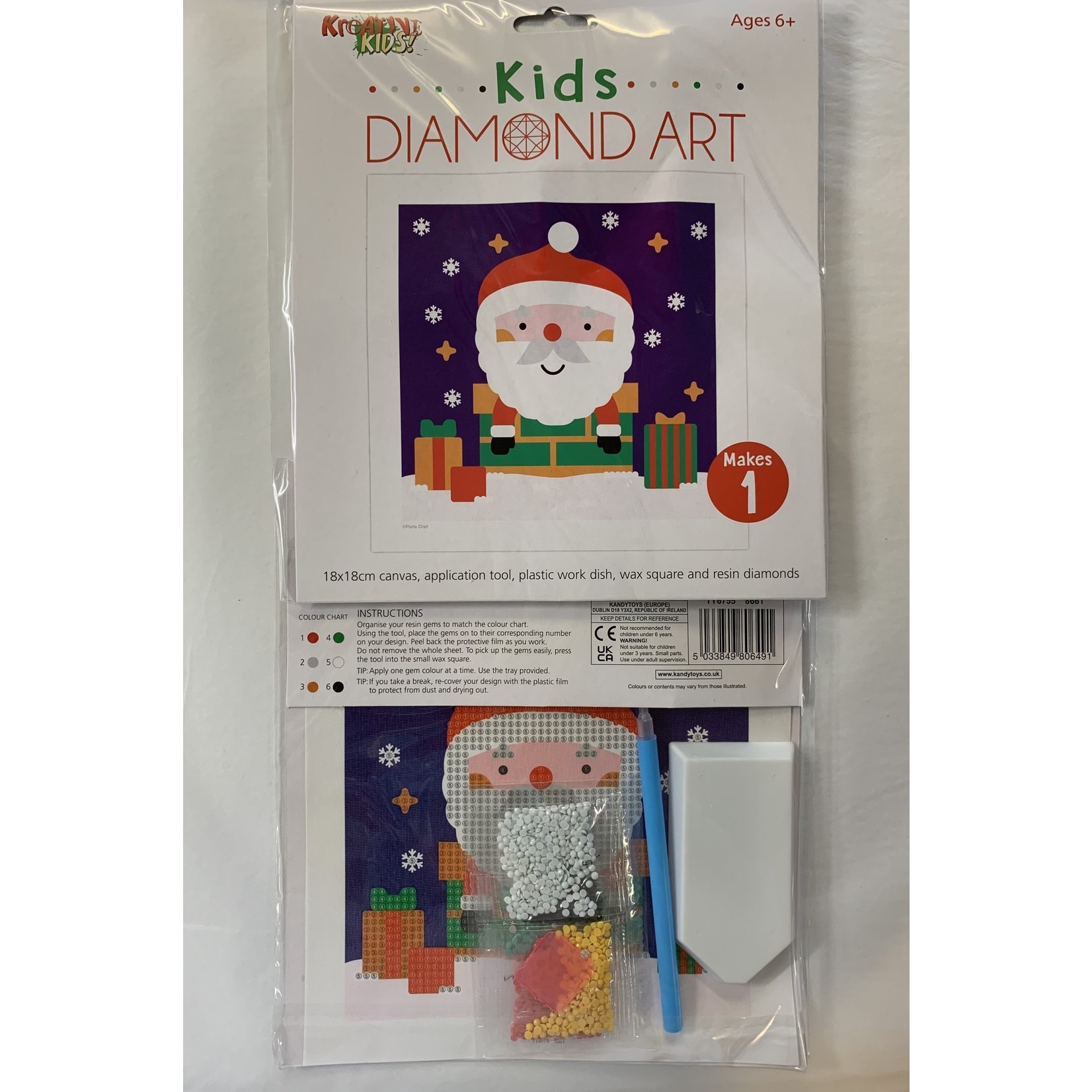 Kreative Kids Diamond Art Set - Santa