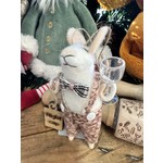 Mixed Wool Mouse with ‘Night Cap’ Board Christmas Decoration