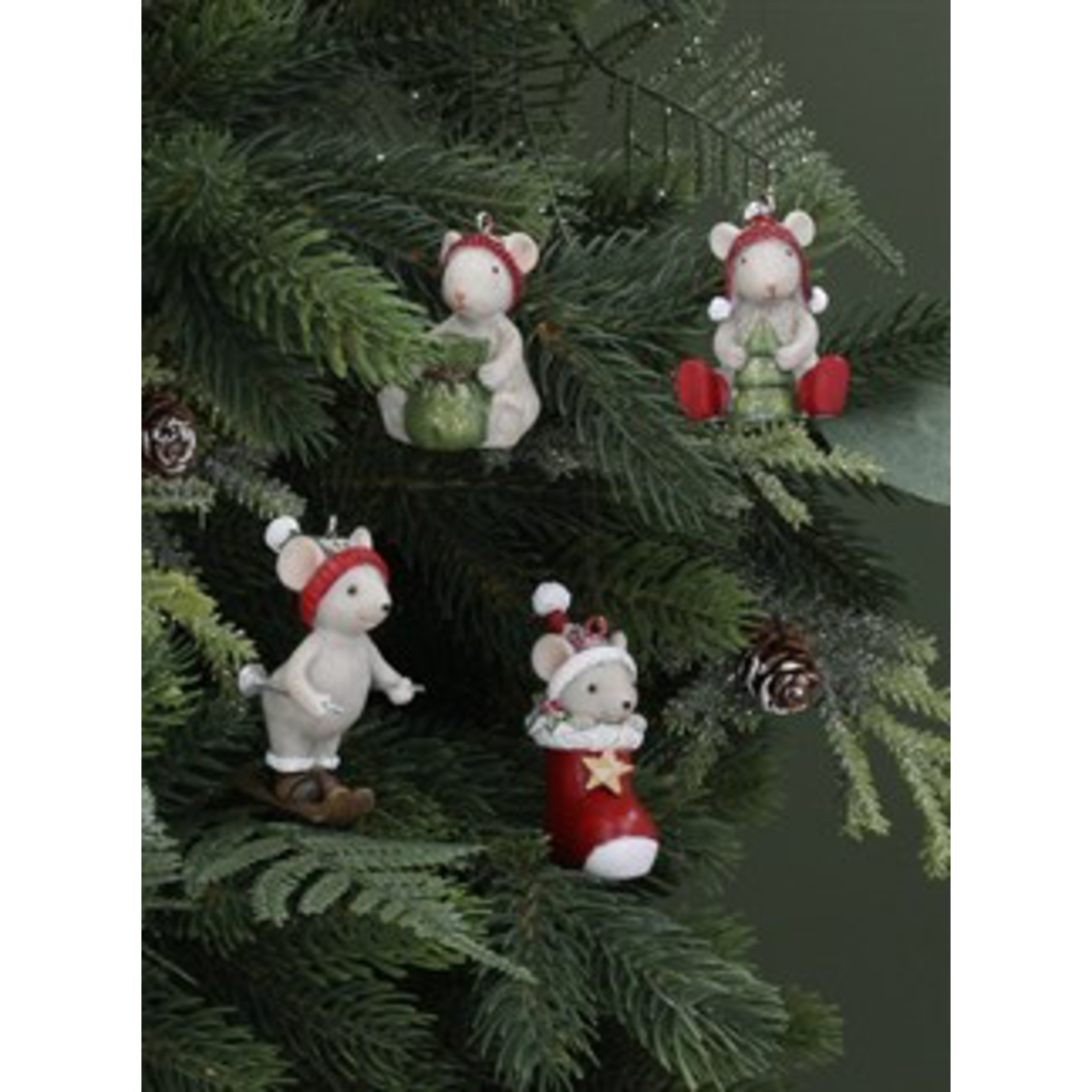 Resin Christmas Mice Decoration (4 designs to pick from)