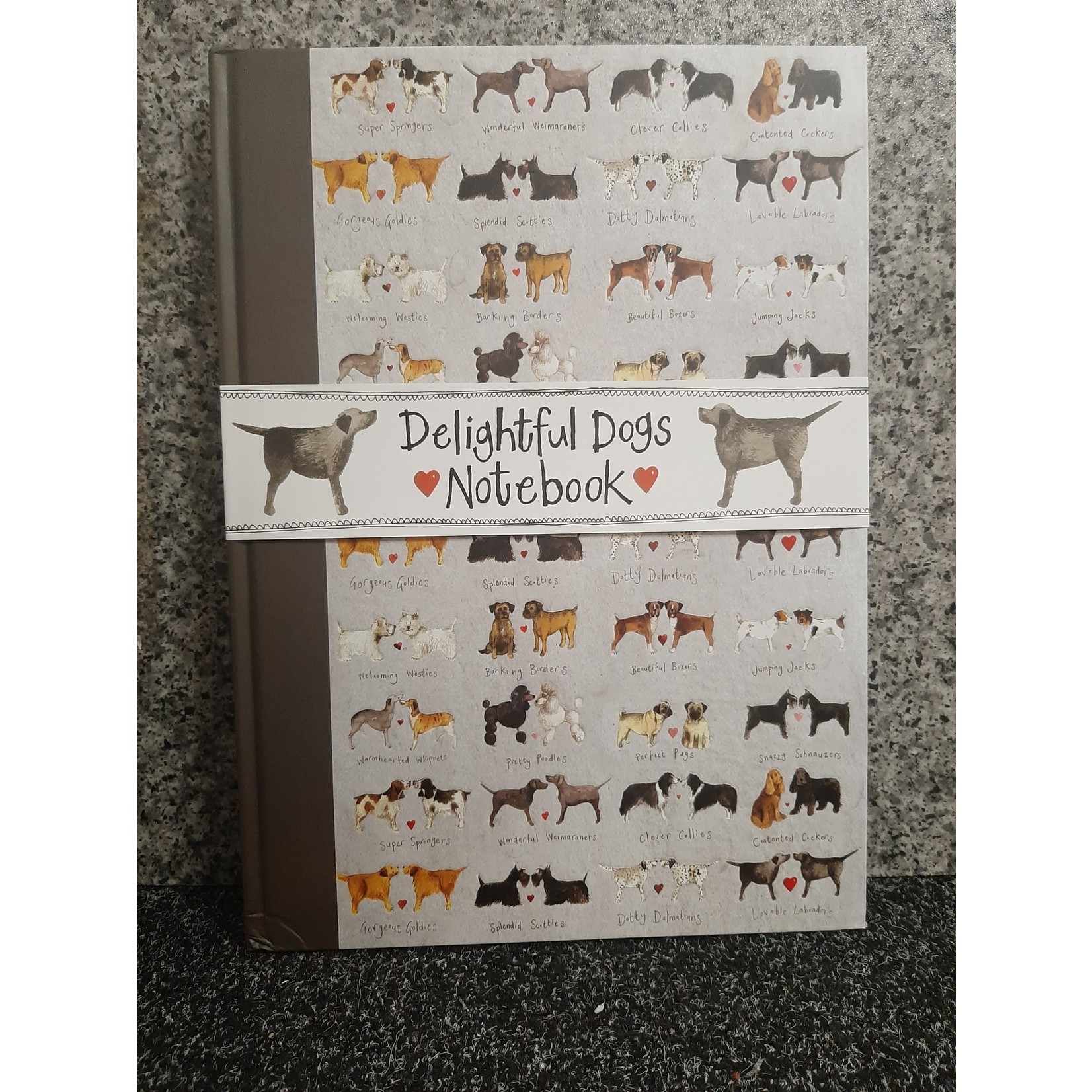 Alex Clark A4 Hardback Notebook - Delightful Dogs (CG)