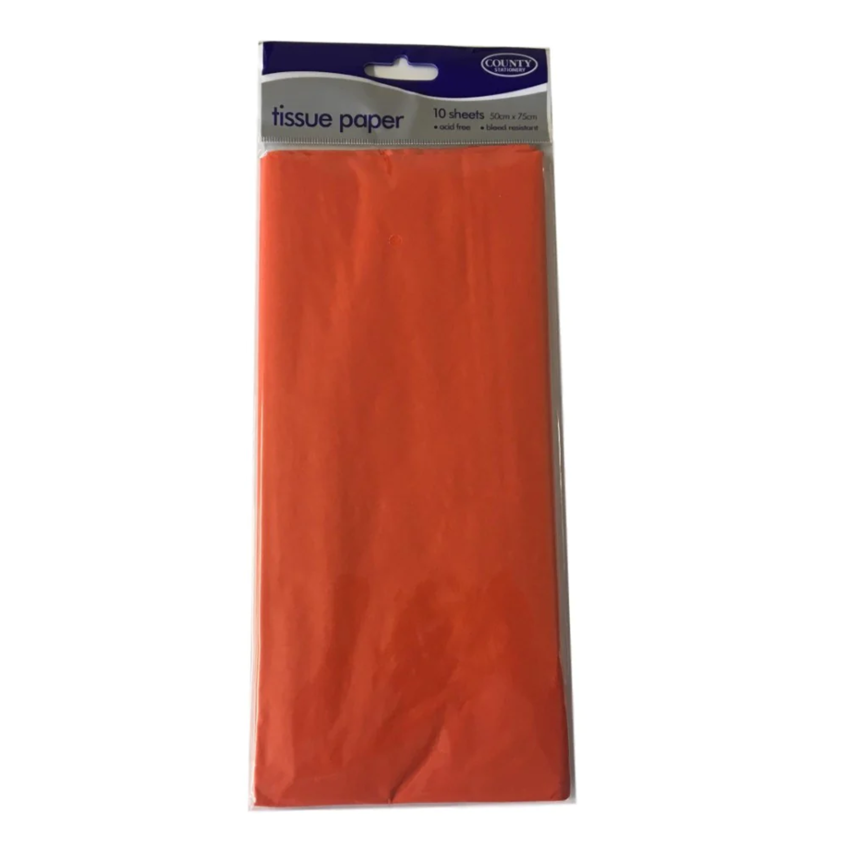 County Stationery Tissue Paper - Orange - 10 Sheets