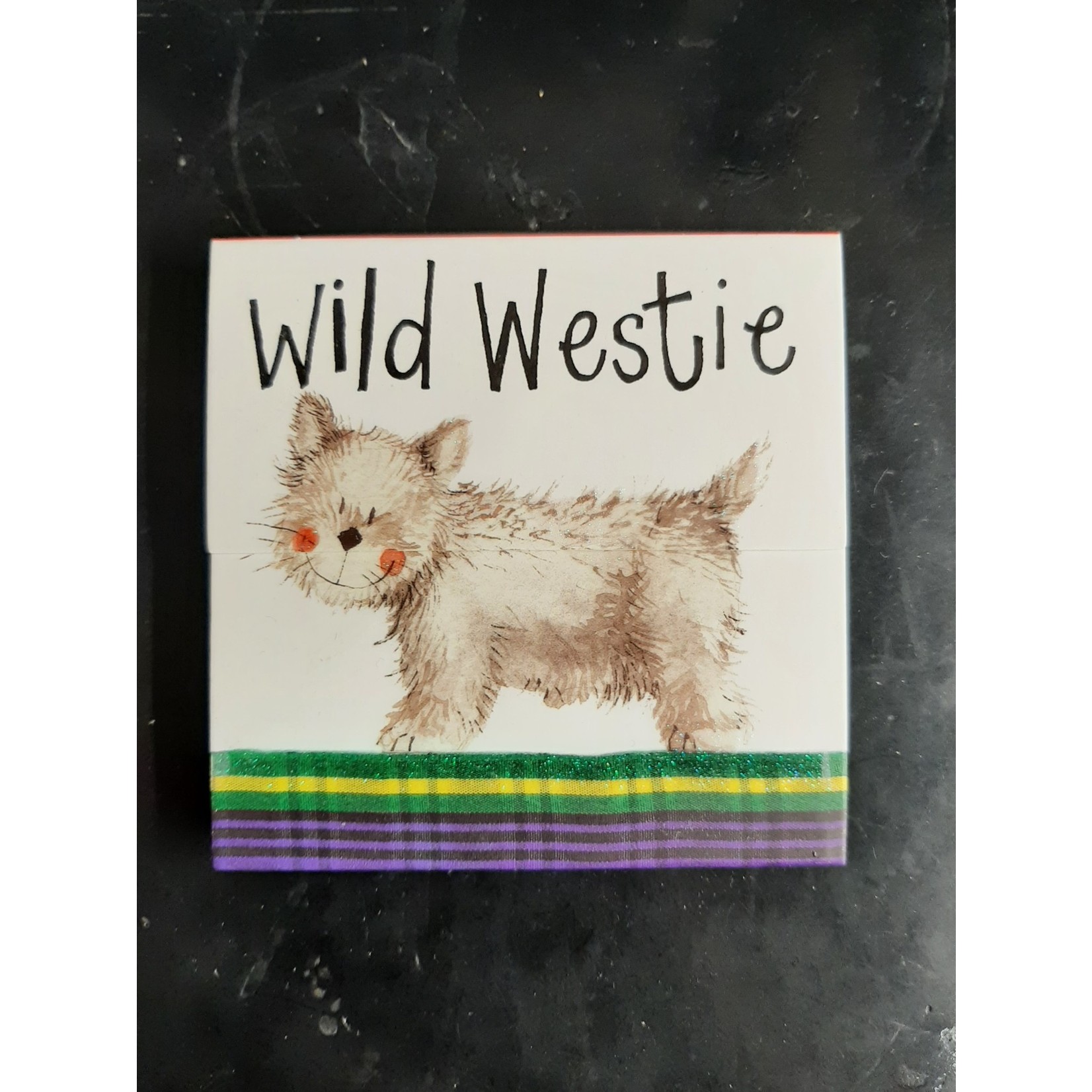 Alex Clark Mini Magnetic Notepad - Wild Westie (CG)