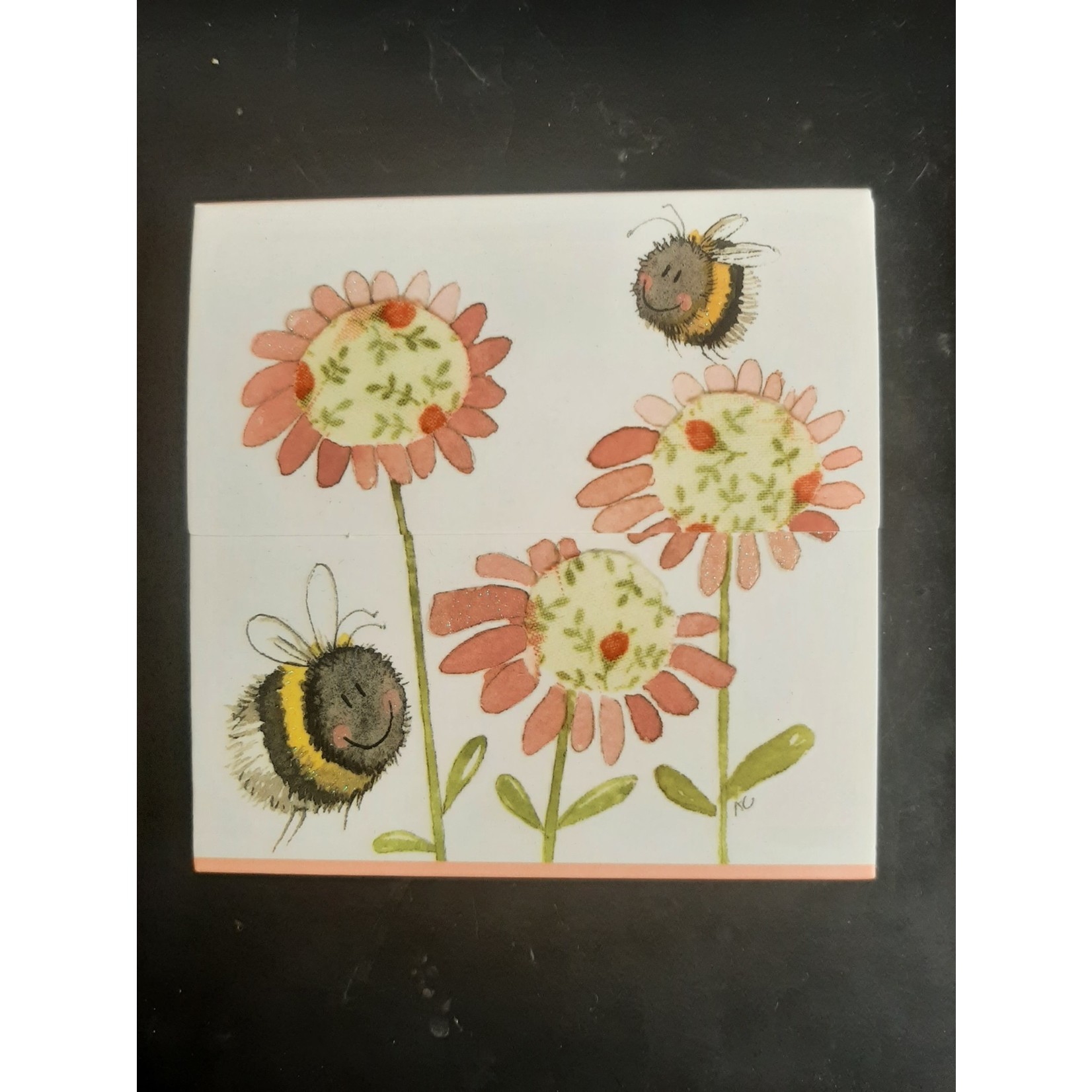 Alex Clark Mini Magnetic Notepad - Bee and Flower (CG)