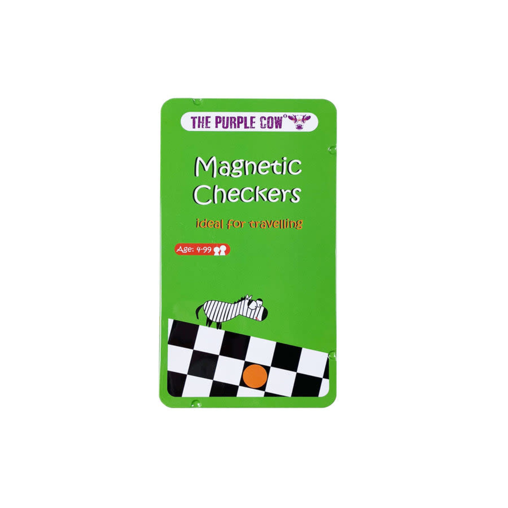 the Purple Cow Magnetic Checkers Travel Game