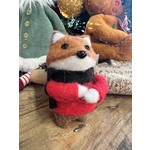 Mixed Wool Baby Fox with Scarf & Jumper