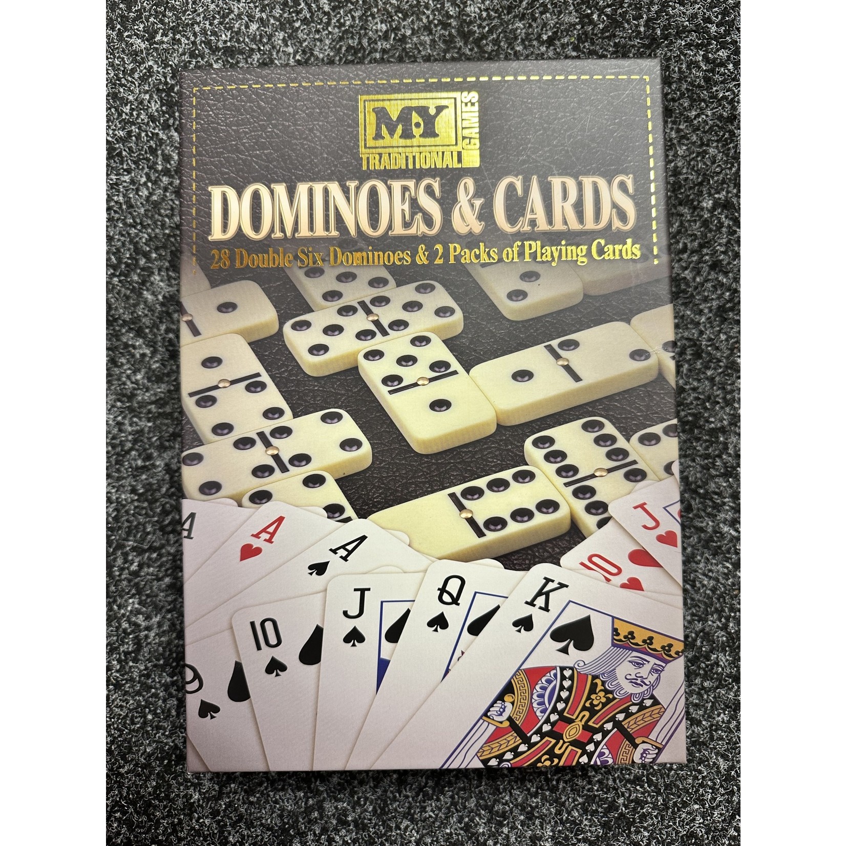 28pc Double Six Dominoes & 2 Packs Playing Cards
