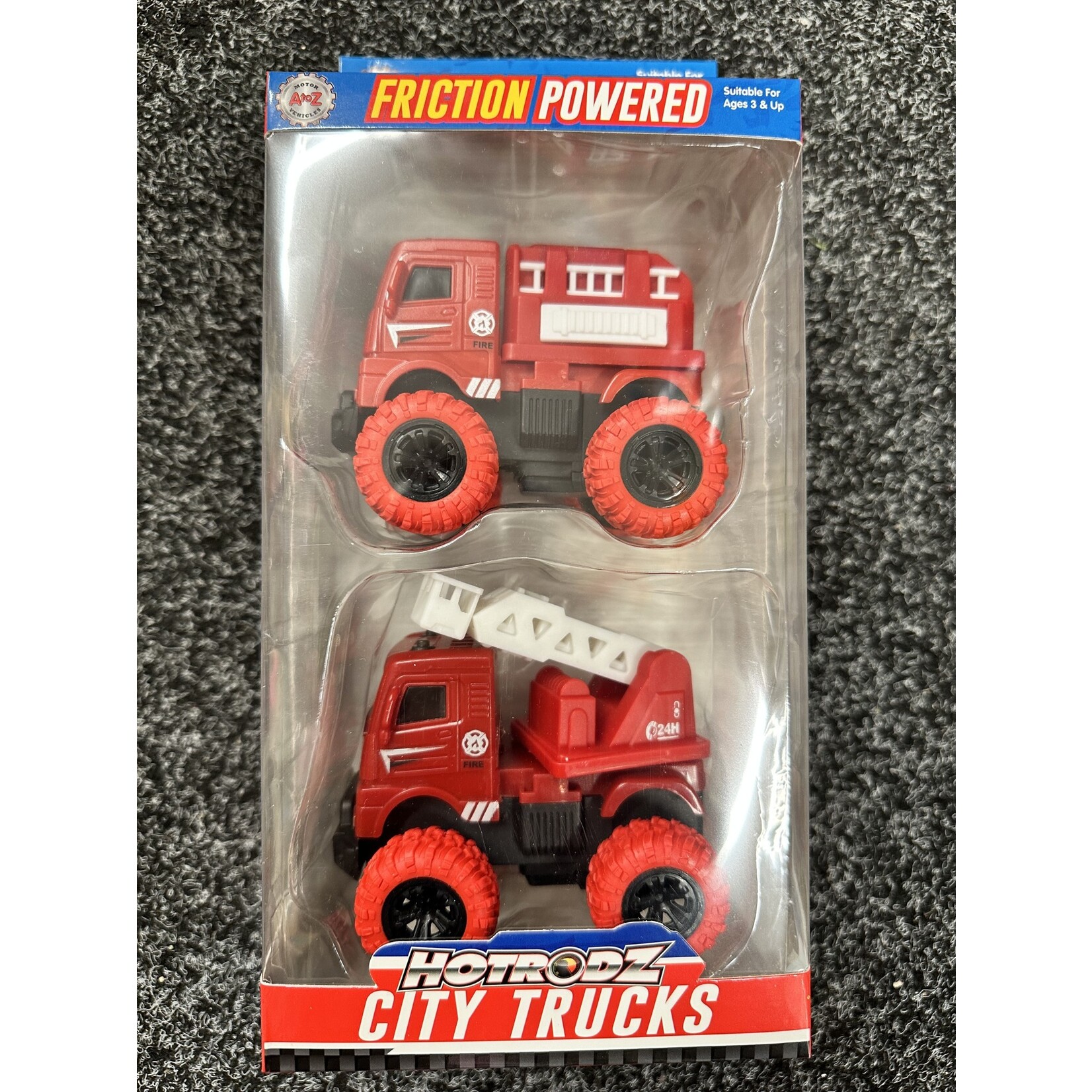 Fire Engine Friction Powered Trucks