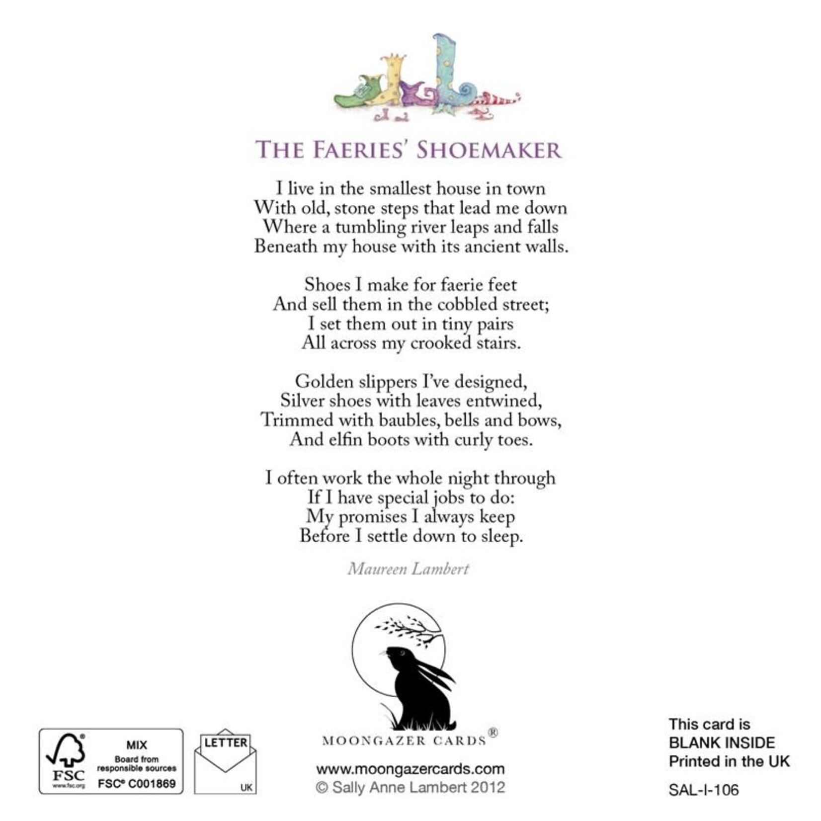 The Faeries’ Shoe Maker Greeting Card