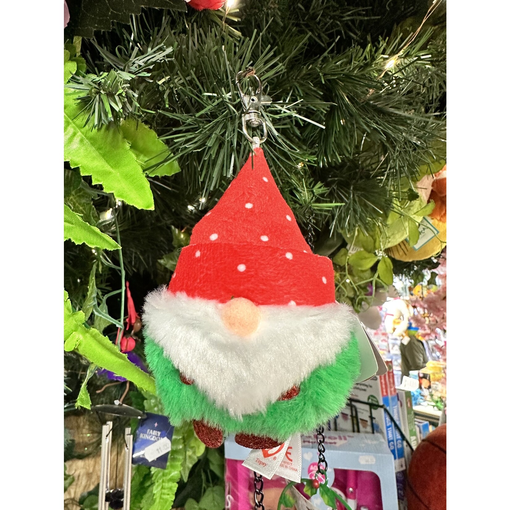 Beanie Boo Beanie Boo Topsy Gnome Red Hat Keyclip