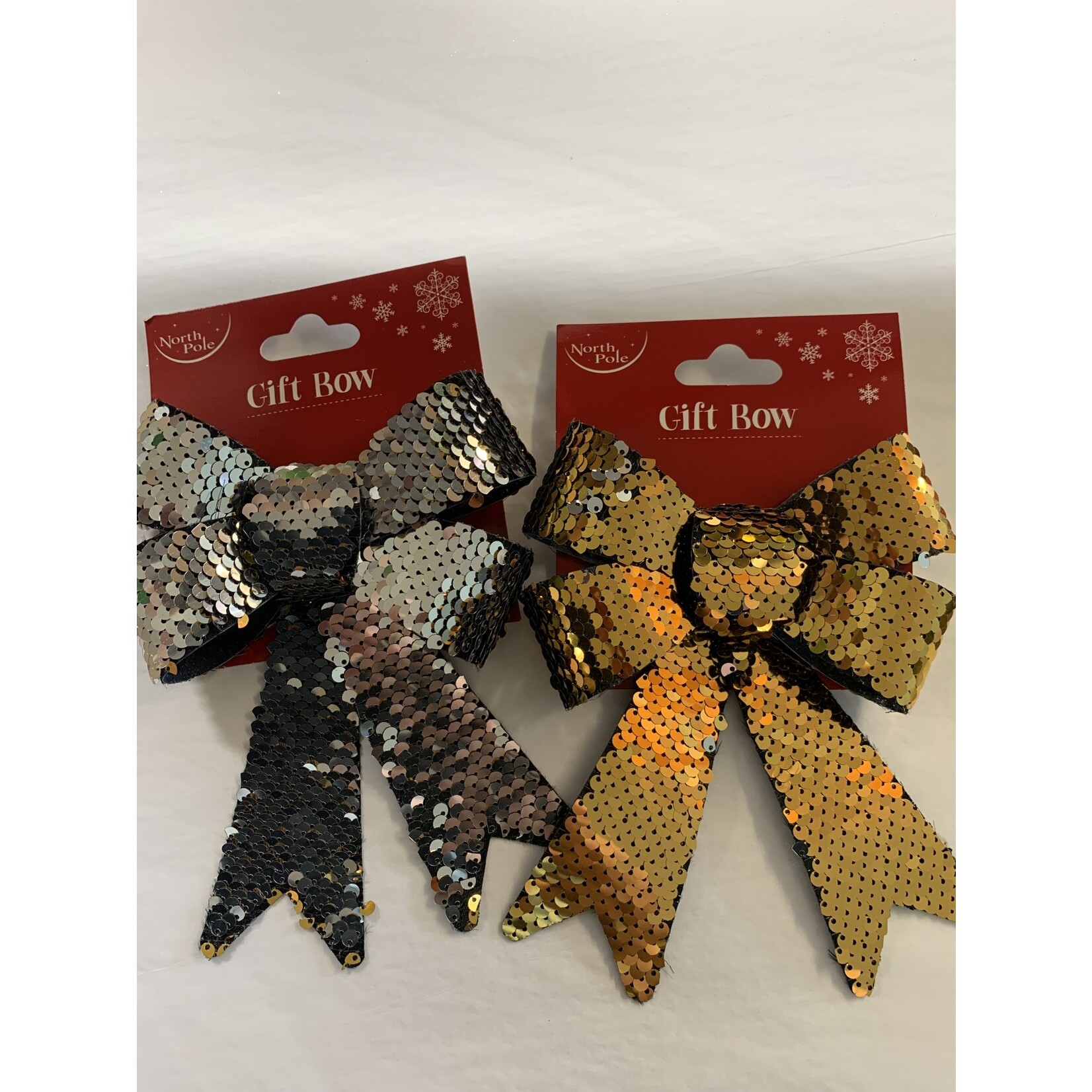 Gold & Silver Sequin Large Bow