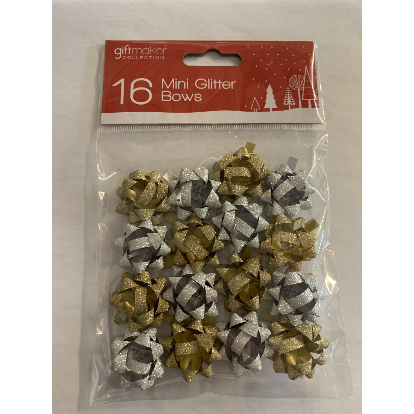 Gift maker collection Silver & Gold Mini Glitter Bows