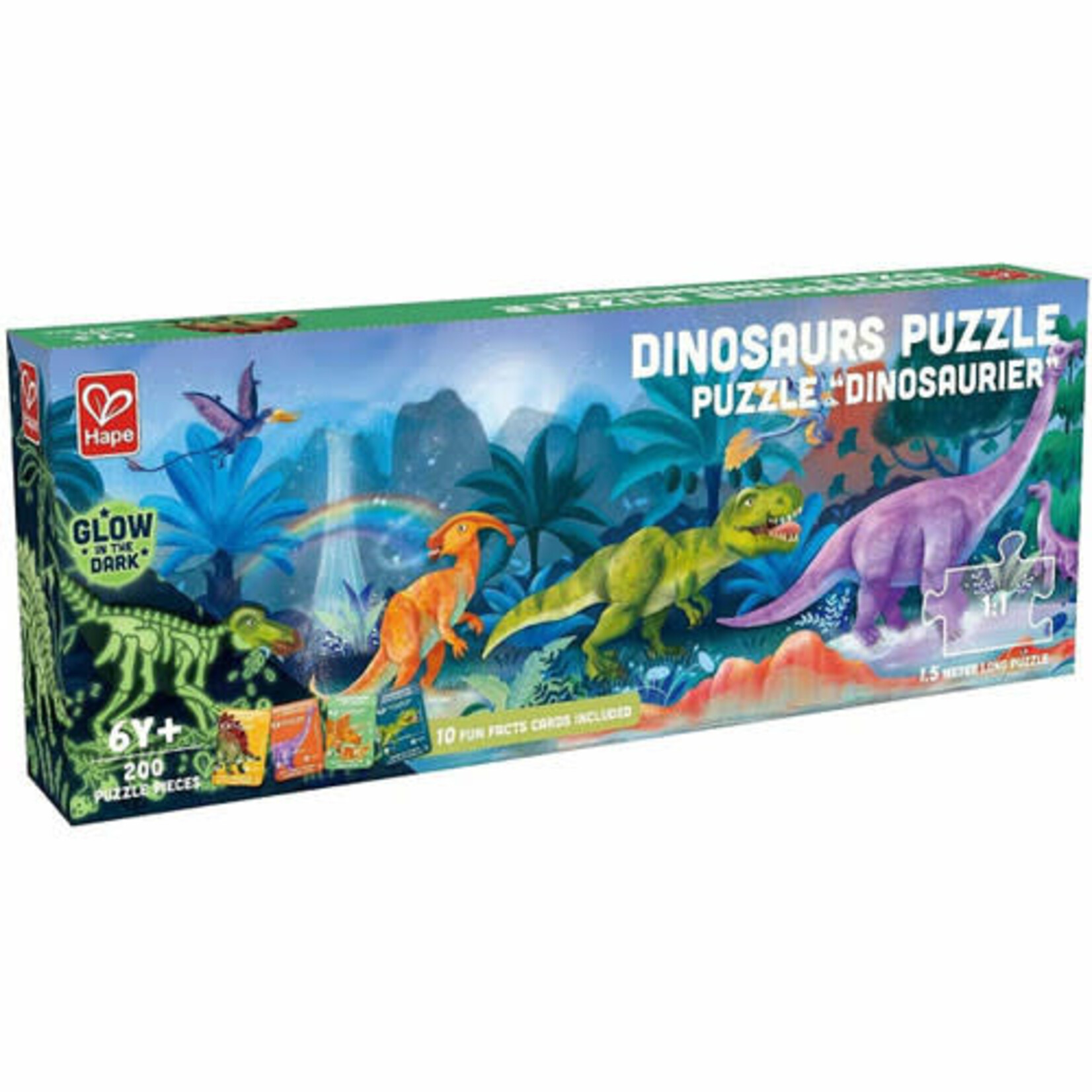 Hape Dinosaur Puzzle 200pcs Glow in the dark