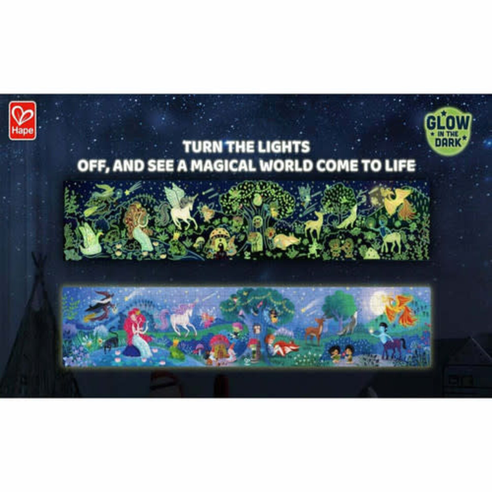 Hape Magic Forest Puzzle 200pcs Glow in the dark