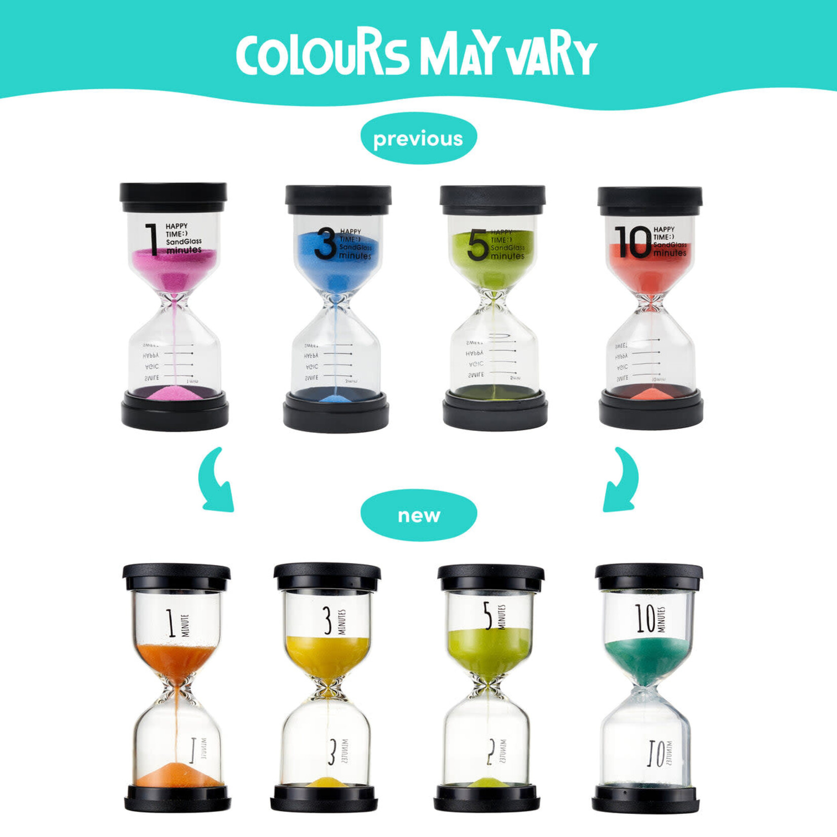 Hourglass Timer Pack (6pcs)